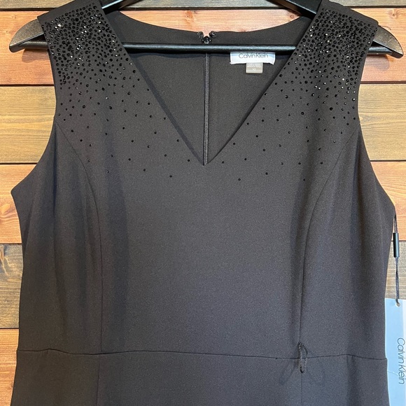 Shoulder Embellished Belted Dress | Calvin Klein - Picture 3 of 5